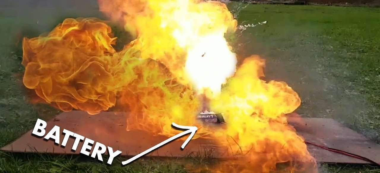 lithium battery exploding